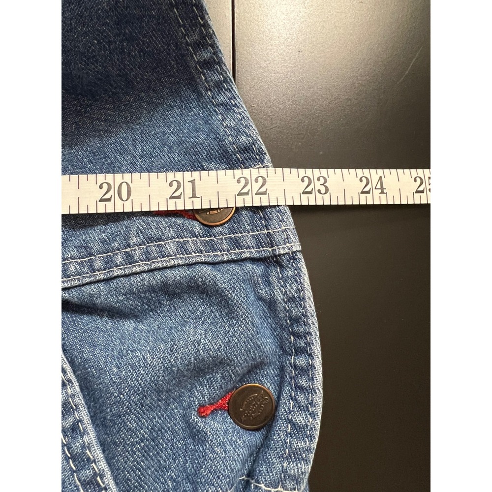 Dickies Men Denim Bib Overalls Medium Wash Indigo W4168E9 40x30 Workwear Regular - Picture 7 of 12